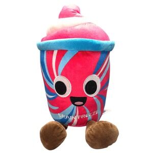 BMI Merchandise Brain Freeze Slushie‎ Plush Pink Blue Swirl Stuffed Toy 11in